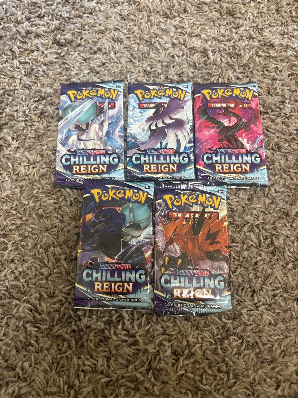 Pokemon Chilling Reign Booster Packs - complete artwork set